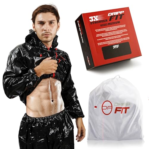 Dripp Fit Sauna Suit for Weight Loss - Sweat Suit for Men, Washing Machine Safe Bag for mens sauna suit Included